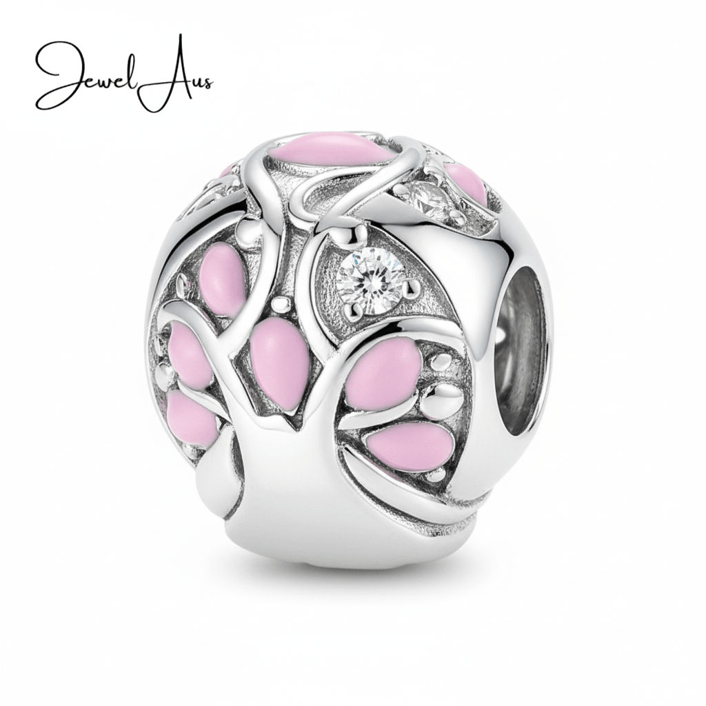jewelaus CHARMS Pink Tree of Life Charm Exclusive to JewelAus