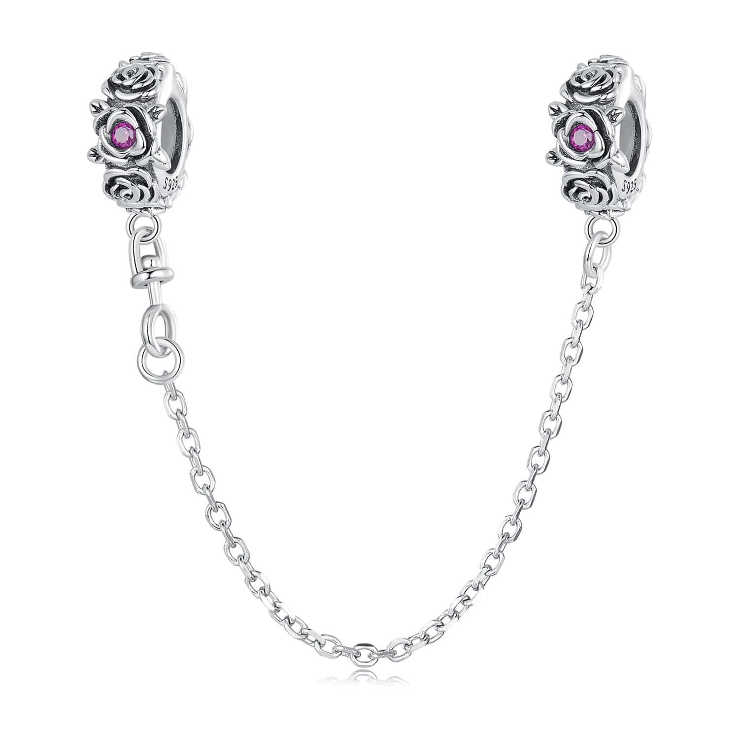 jewelaus CHARMS Rose Flowers Safety Chain