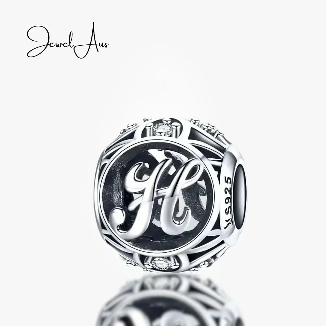 jewelaus CHARMS Silver Letter H Charm