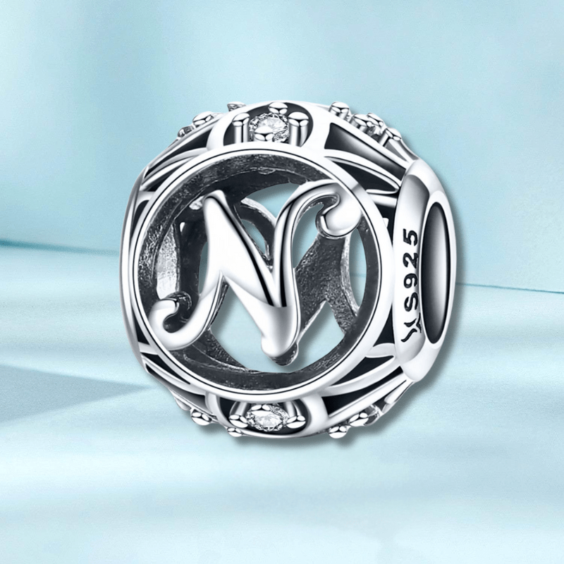 jewelaus CHARMS Silver Letter N Charm
