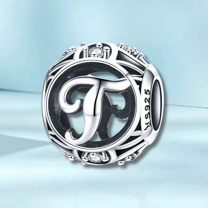 jewelaus CHARMS Silver Letter T Charm