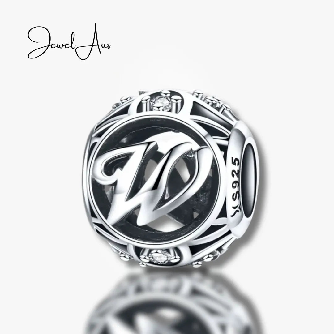 jewelaus CHARMS Silver Letter W Charm