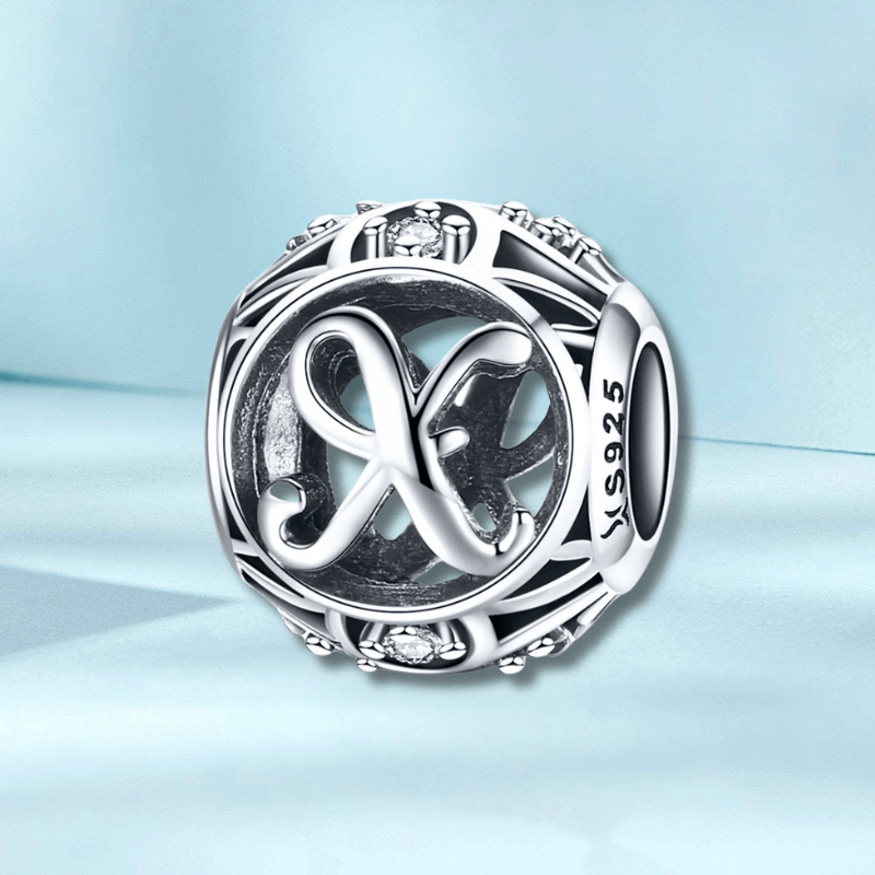 jewelaus CHARMS Silver Letter X Charm