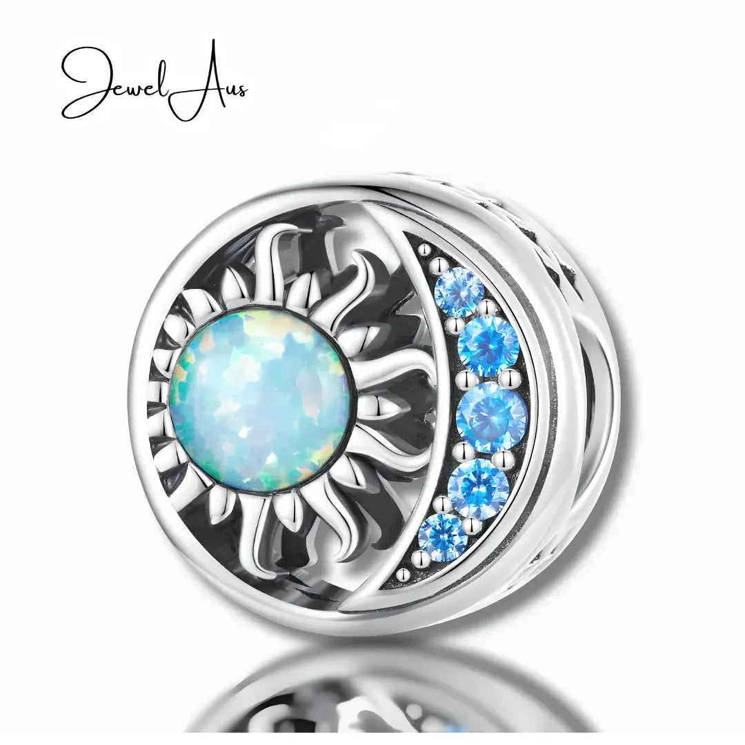 jewelaus CHARMS Star and moon Opal Charm