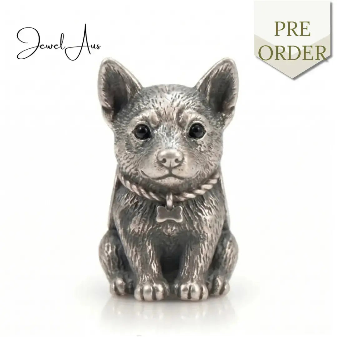 jewelaus CHARMS Sterling Silver Aussie Cattle Dog Pup Charm