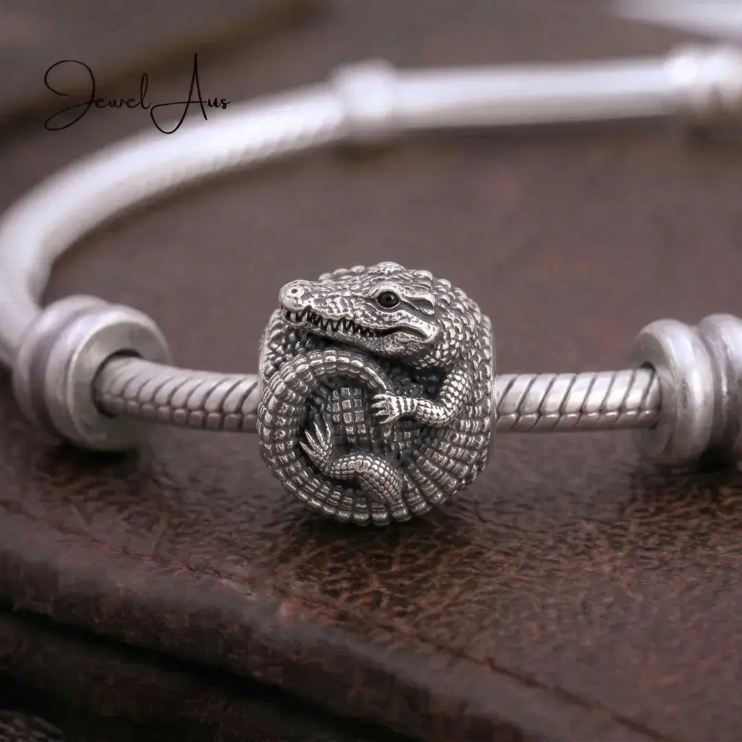 jewelaus CHARMS Sterling Silver Aussie Crocodile Charm
