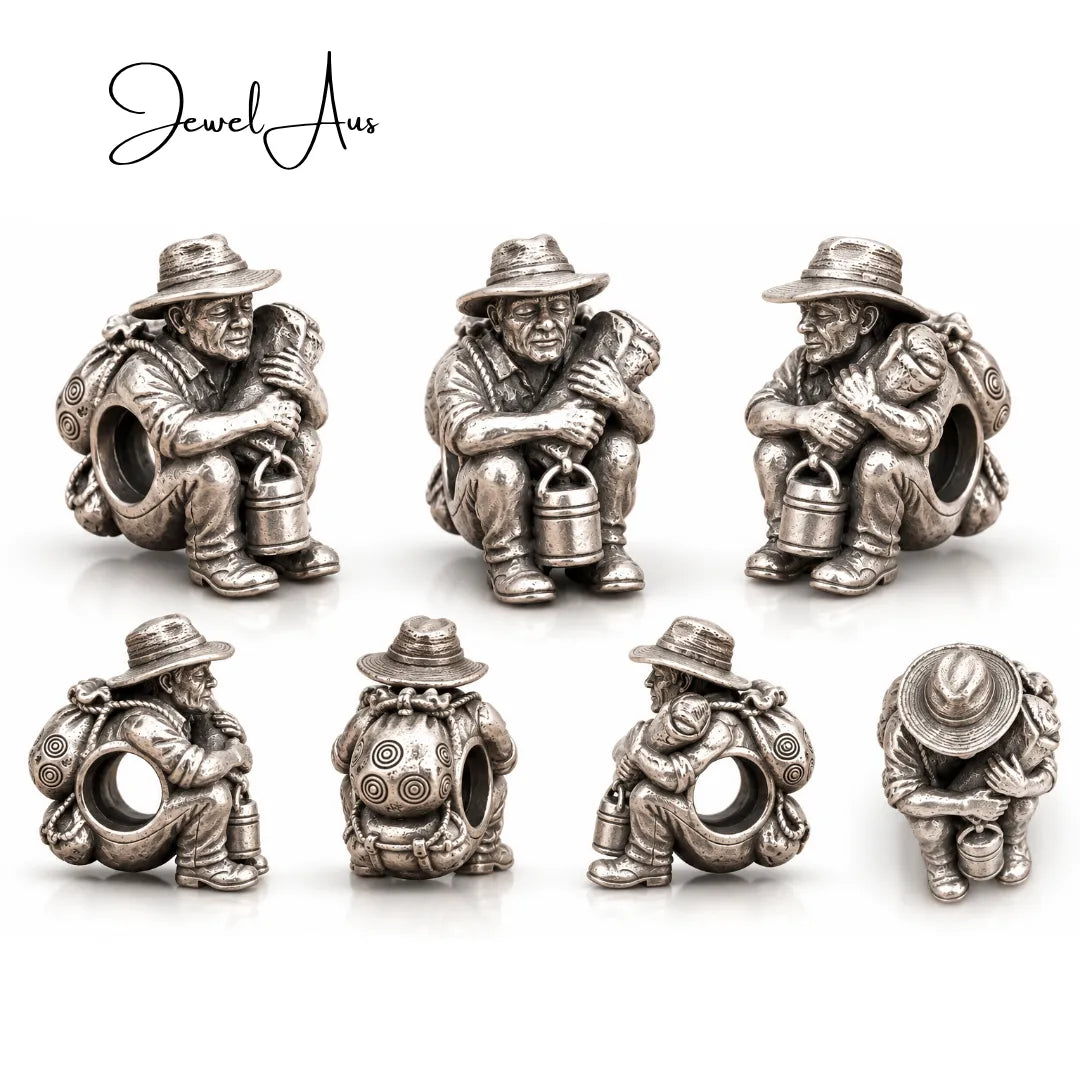 jewelaus CHARMS Sterling Silver Aussie Waltzing Matilda Charm