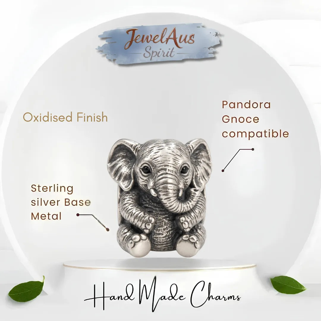 jewelaus CHARMS Sterling Silver Baby Elephant Charm