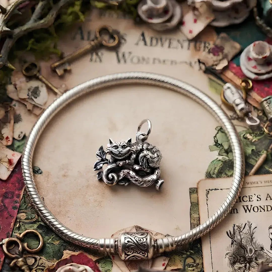 jewelaus CHARMS Sterling Silver Cheshire Cat Charm