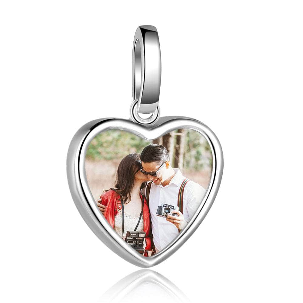 jewelaus CHARMS Sterling Silver Heart Photo Pendant