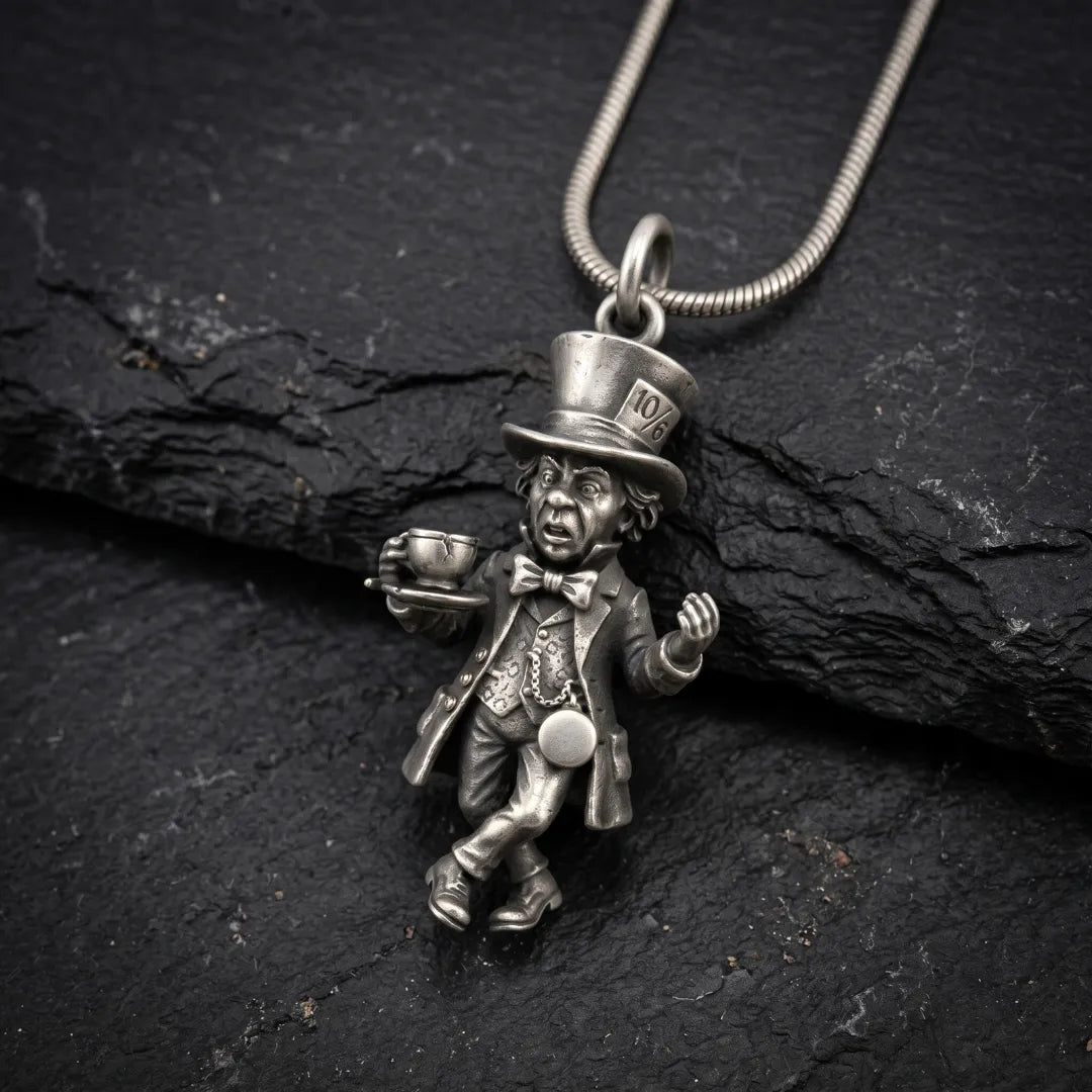 jewelaus CHARMS Sterling Silver Mad Hatter in wonderland Charm