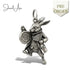 jewelaus CHARMS Sterling Silver White Rabbit in wonderland Charm