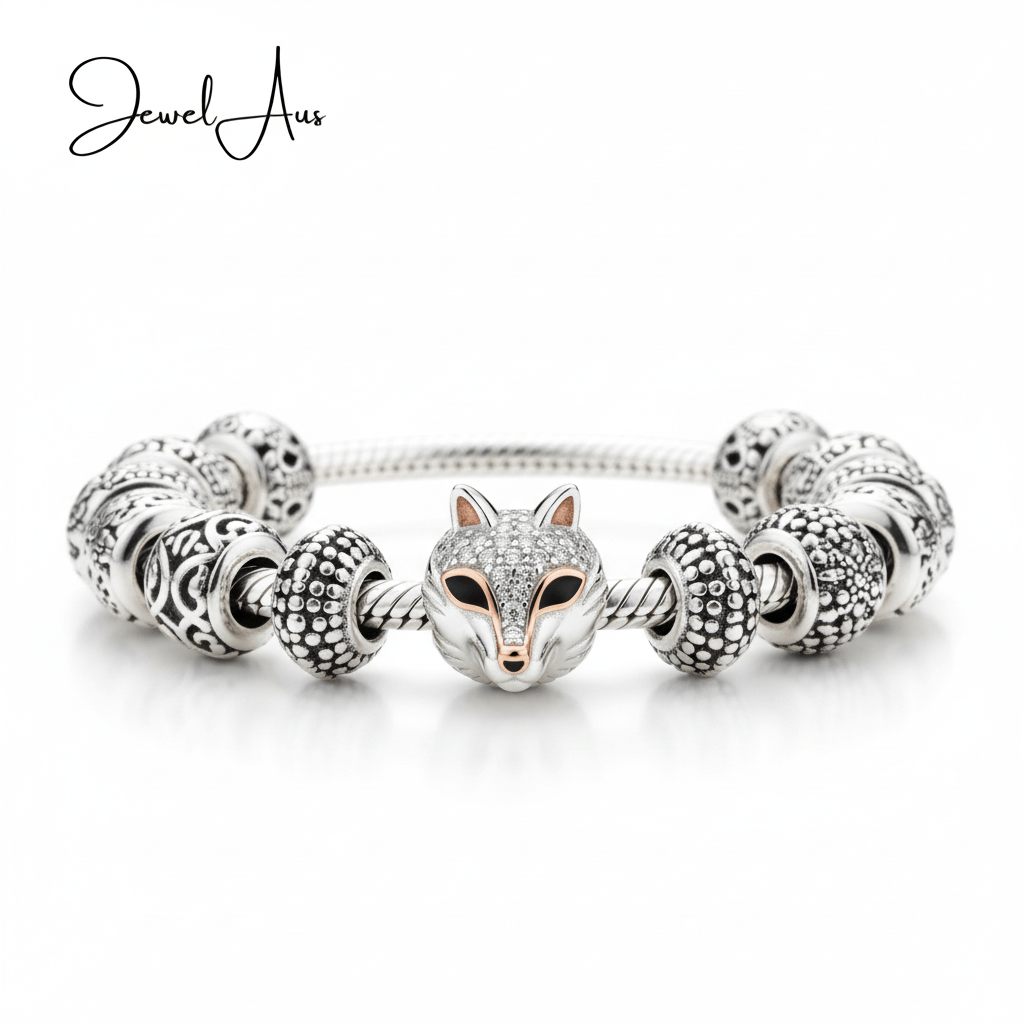 jewelaus CHARMS Studded Fox Charm Exclusive to JewelAus