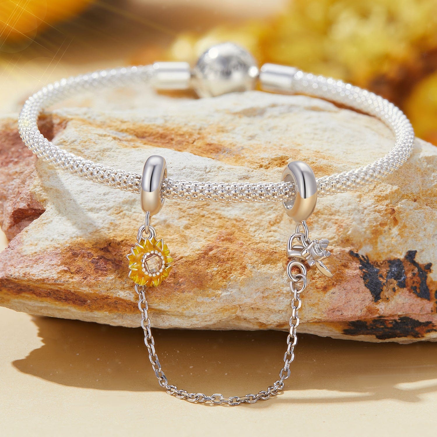 jewelaus CHARMS Sunflower Safety Chain