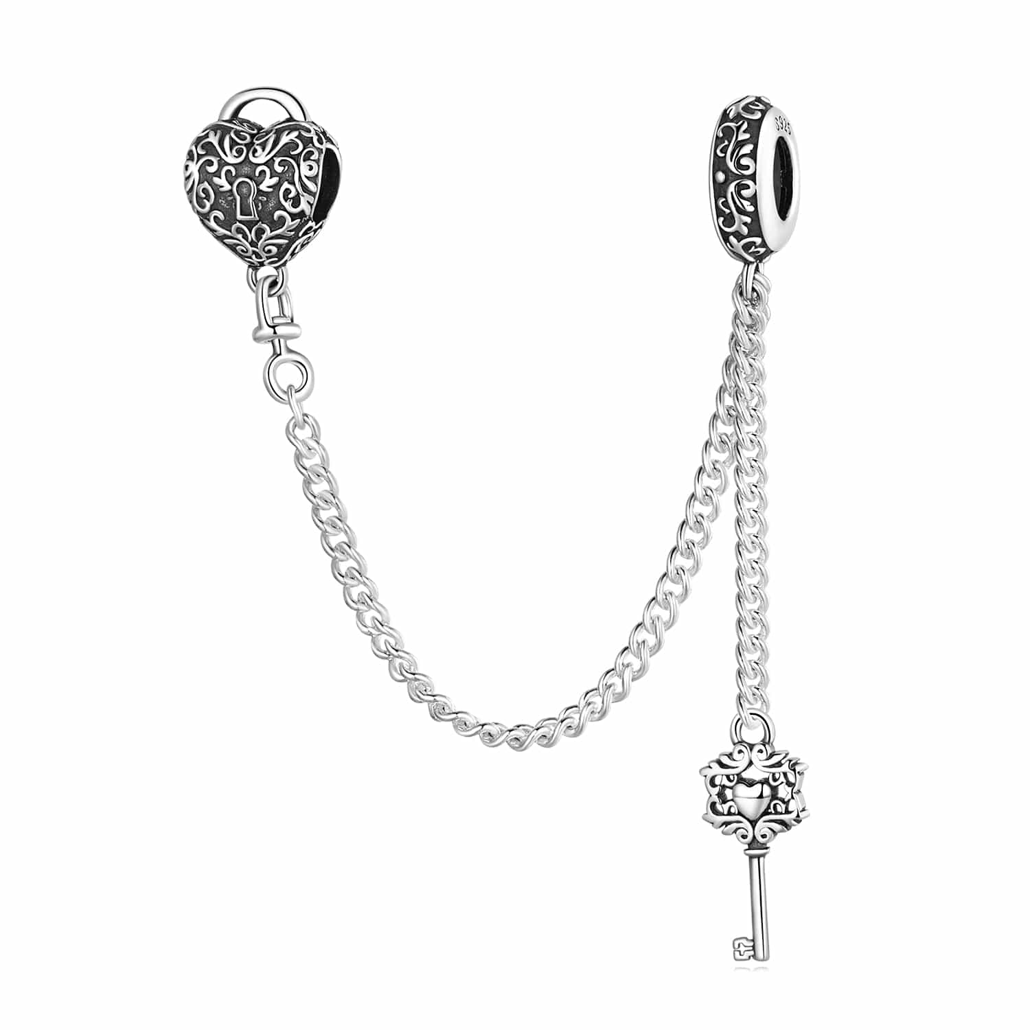 jewelaus CHARMS Vintage Heart Safety Chain