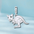 jewelaus CHARMS White Aussie Kangaroo Charm