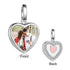 jewelaus CHARMS White Gold Plated Sterling Silver Heart Photo Pendant