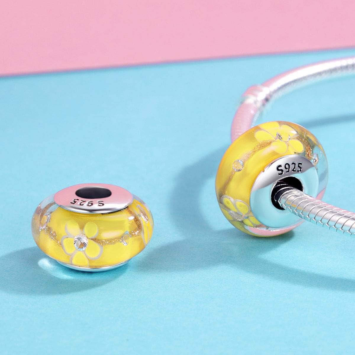 jewelaus CHARMS Yellow Murano Bead Charm