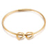 jewelaus custom brace 2 / Gold Plated Custom Heart Bangle Bracelet