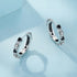 jewelaus Earrings Black Iris Hoop Earrings
