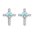 jewelaus Earrings Blue Cross Earring