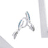 jewelaus Earrings Blue Feather Hoop Earring