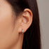 jewelaus Earrings Blue Gem Hoop Earrings