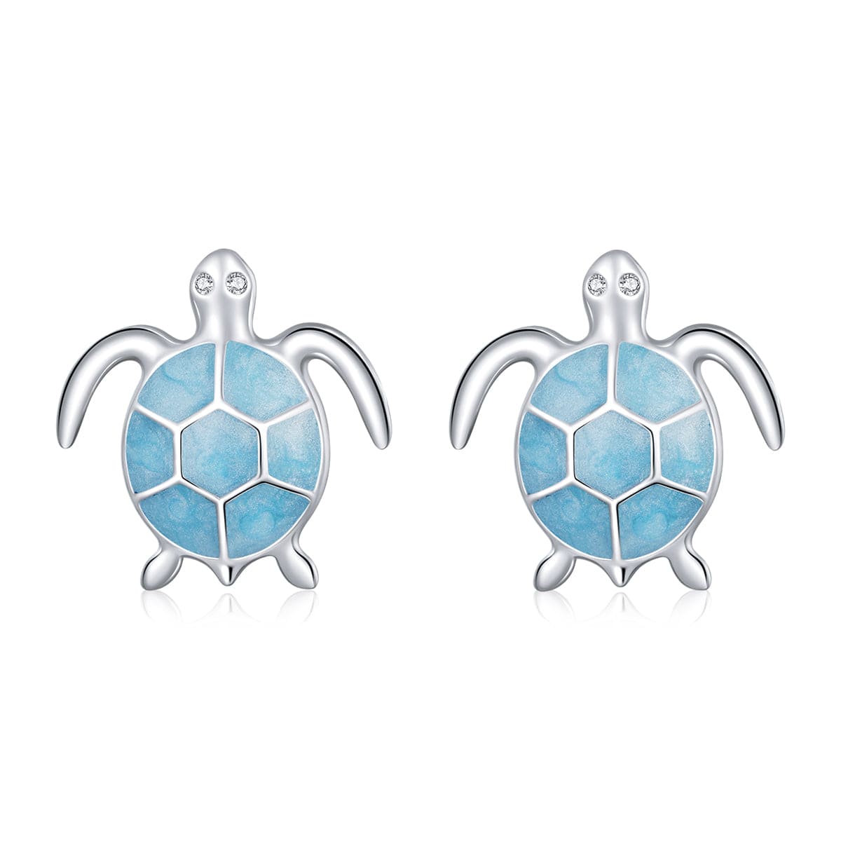 jewelaus Earrings Blue Turtle Earrings