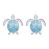 jewelaus Earrings Blue Turtle Earrings