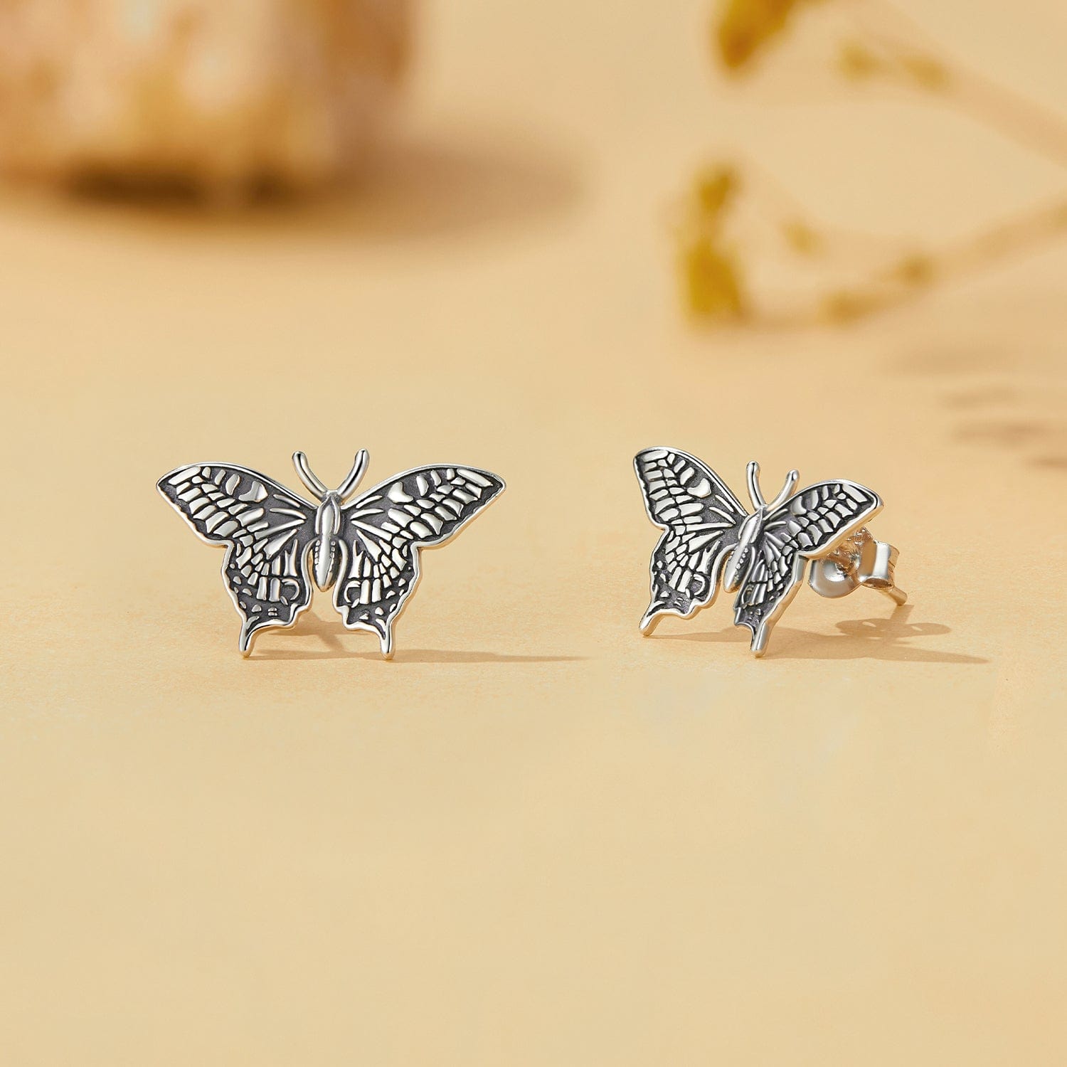 jewelaus Earrings Butterfly Stud Earrings