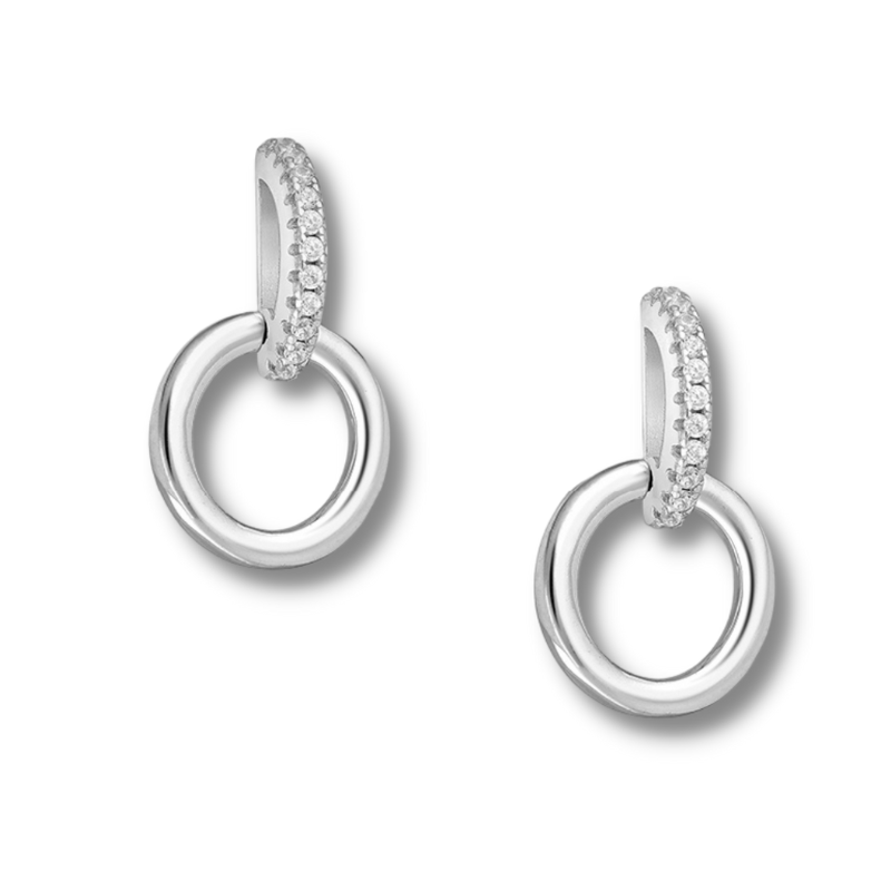 jewelaus Earrings Circle Drop Earrings