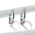 jewelaus Earrings Coloured Gem Hoop Earrings