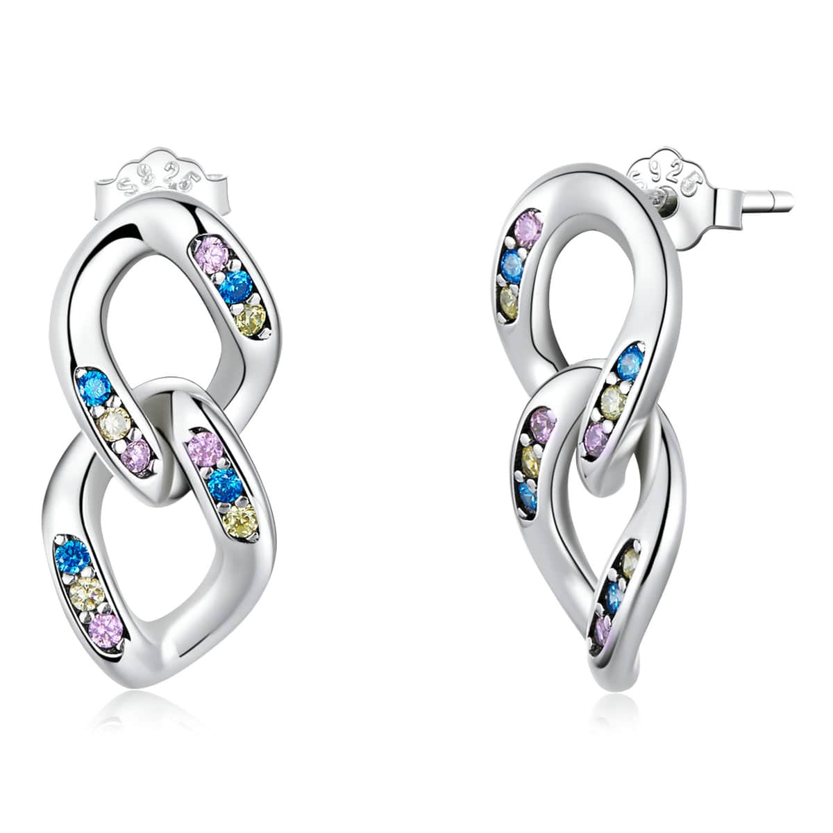 jewelaus Earrings Double Link Earrings