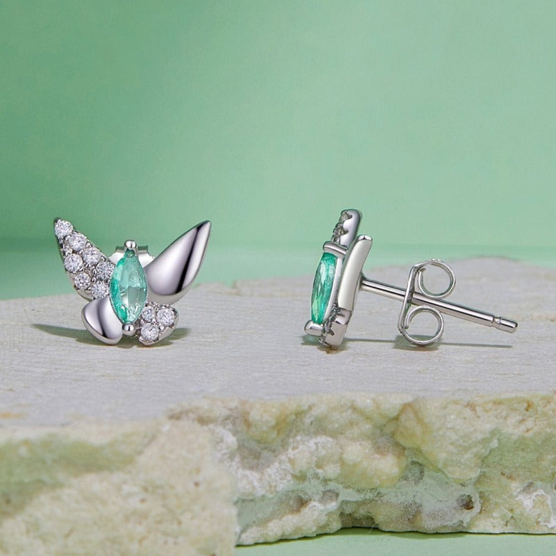 jewelaus Earrings Emerald Butterfly Earrings