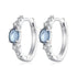 jewelaus Earrings Gem Stone Hoops