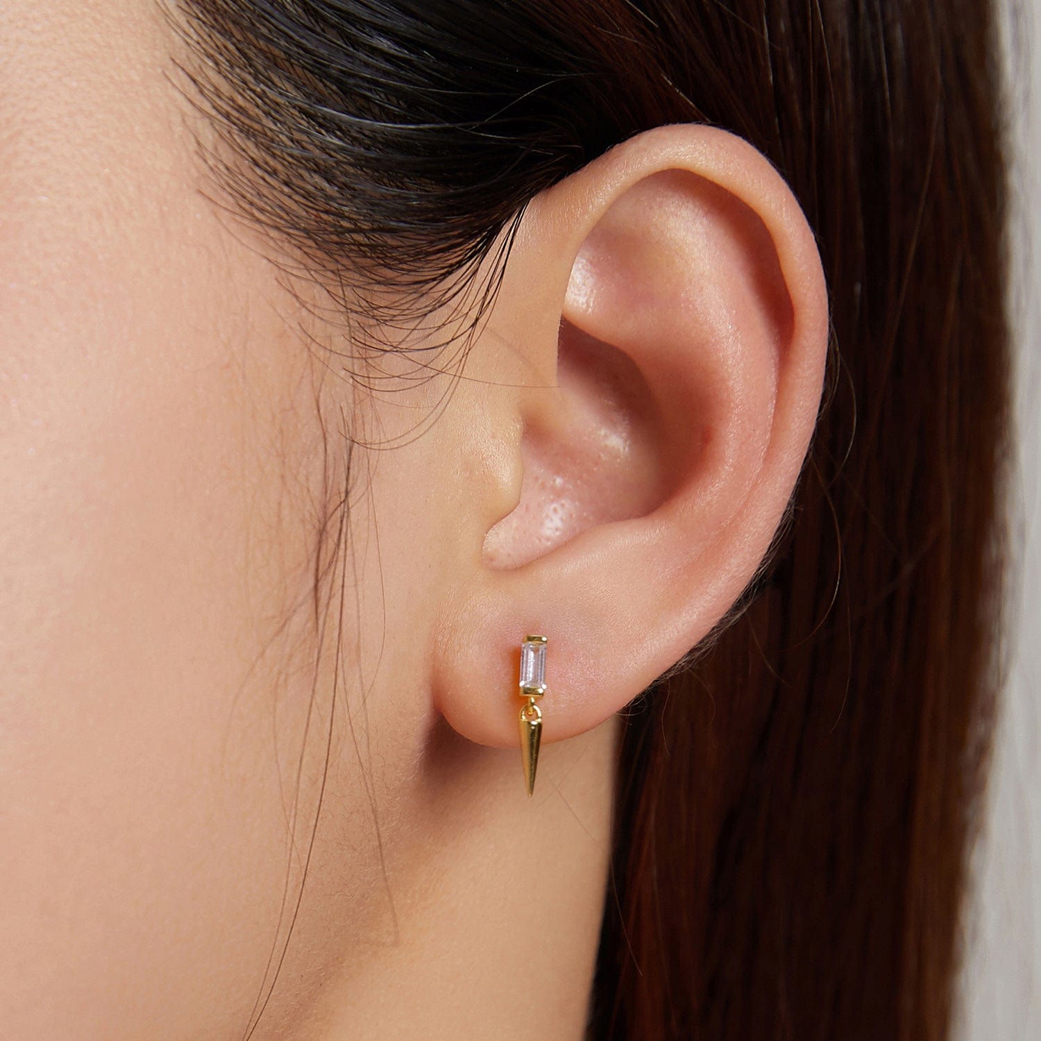 jewelaus Earrings Geo Drop Stud Earrings