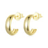 jewelaus Earrings Gold Half Hoops