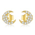 jewelaus Earrings Gold Moon Studs