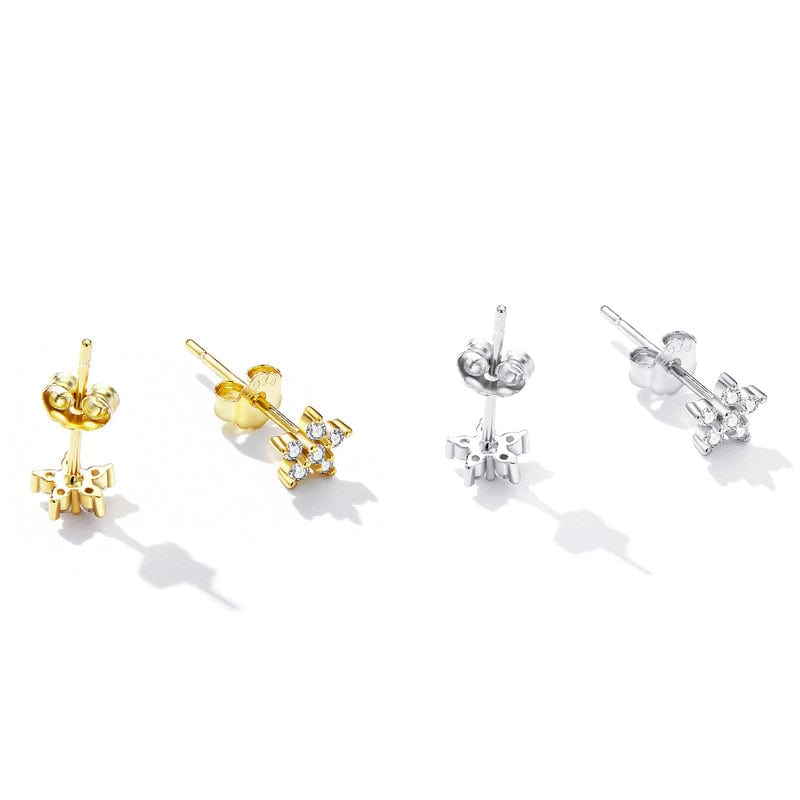 jewelaus Earrings Gold Star Stud Earrings