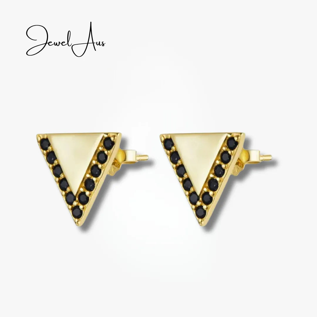 jewelaus Earrings Gold triangle Earrings