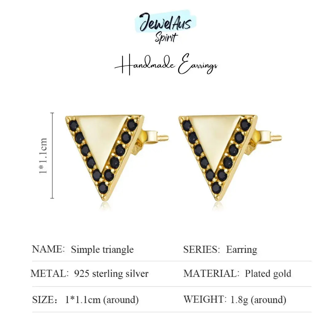 jewelaus Earrings Gold triangle Earrings