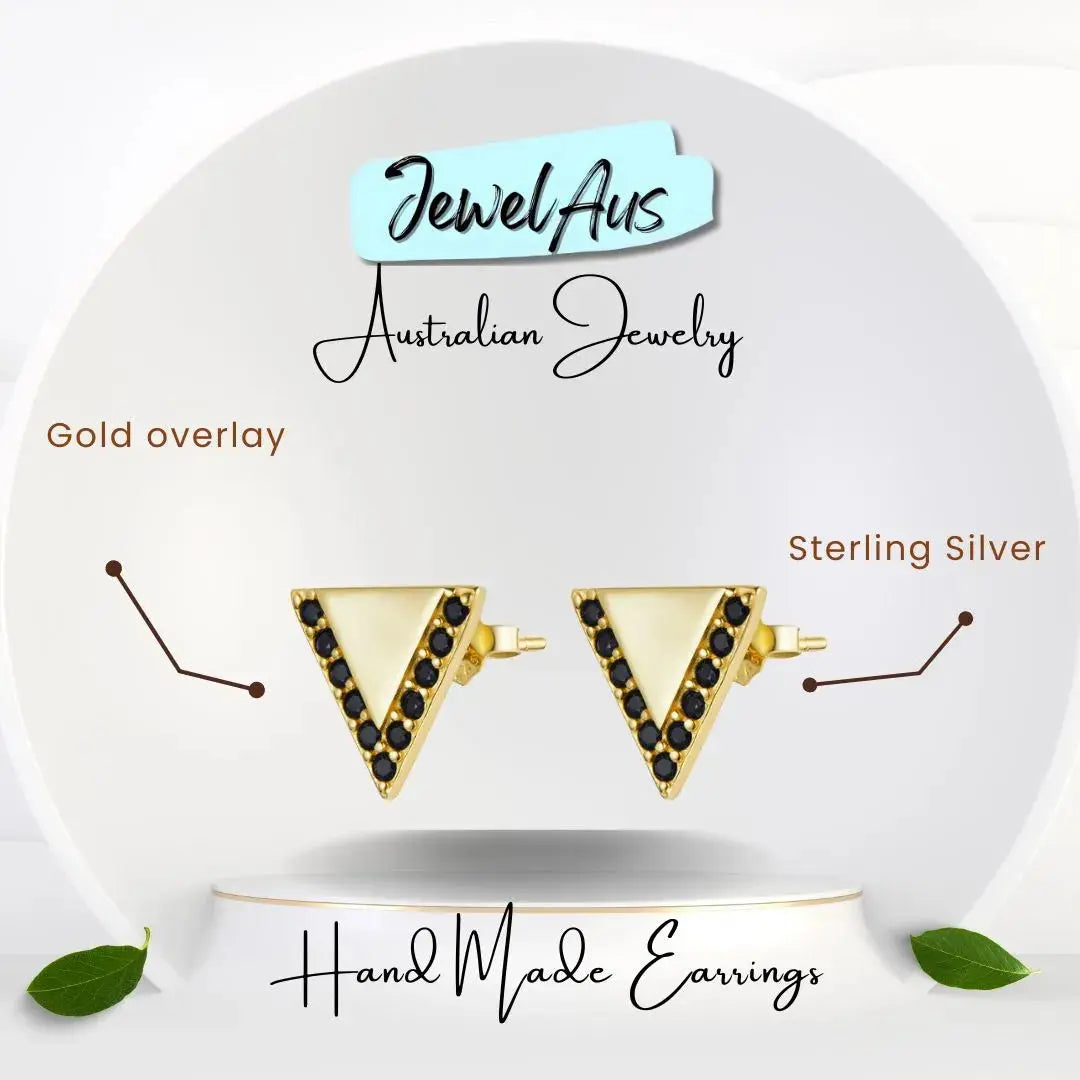 jewelaus Earrings Gold triangle Earrings