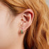 jewelaus Earrings Green Leaf Earrings