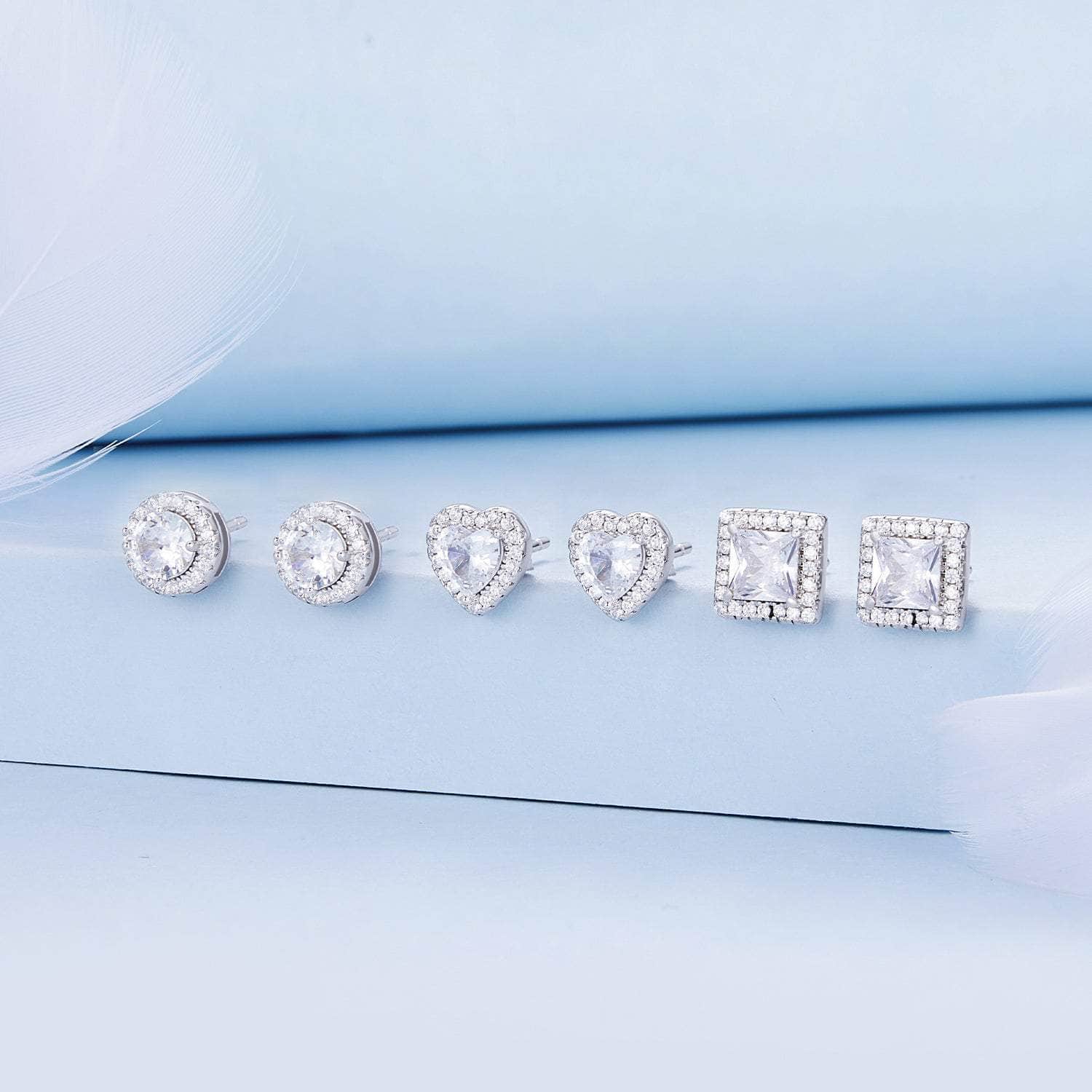jewelaus Earrings Heart Gem Earring