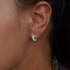 jewelaus Earrings Heart Hoop Earrings