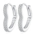 jewelaus Earrings Heart Shape Hoop Earrings