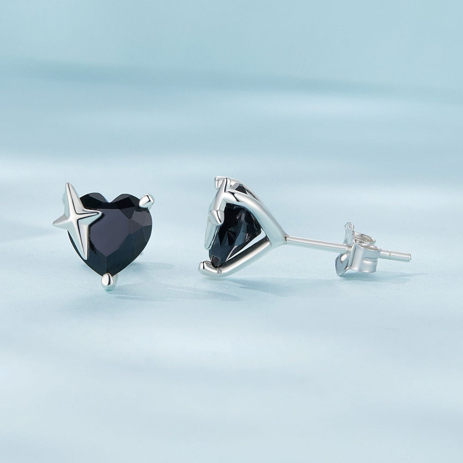 jewelaus Earrings Heart Star Earrings