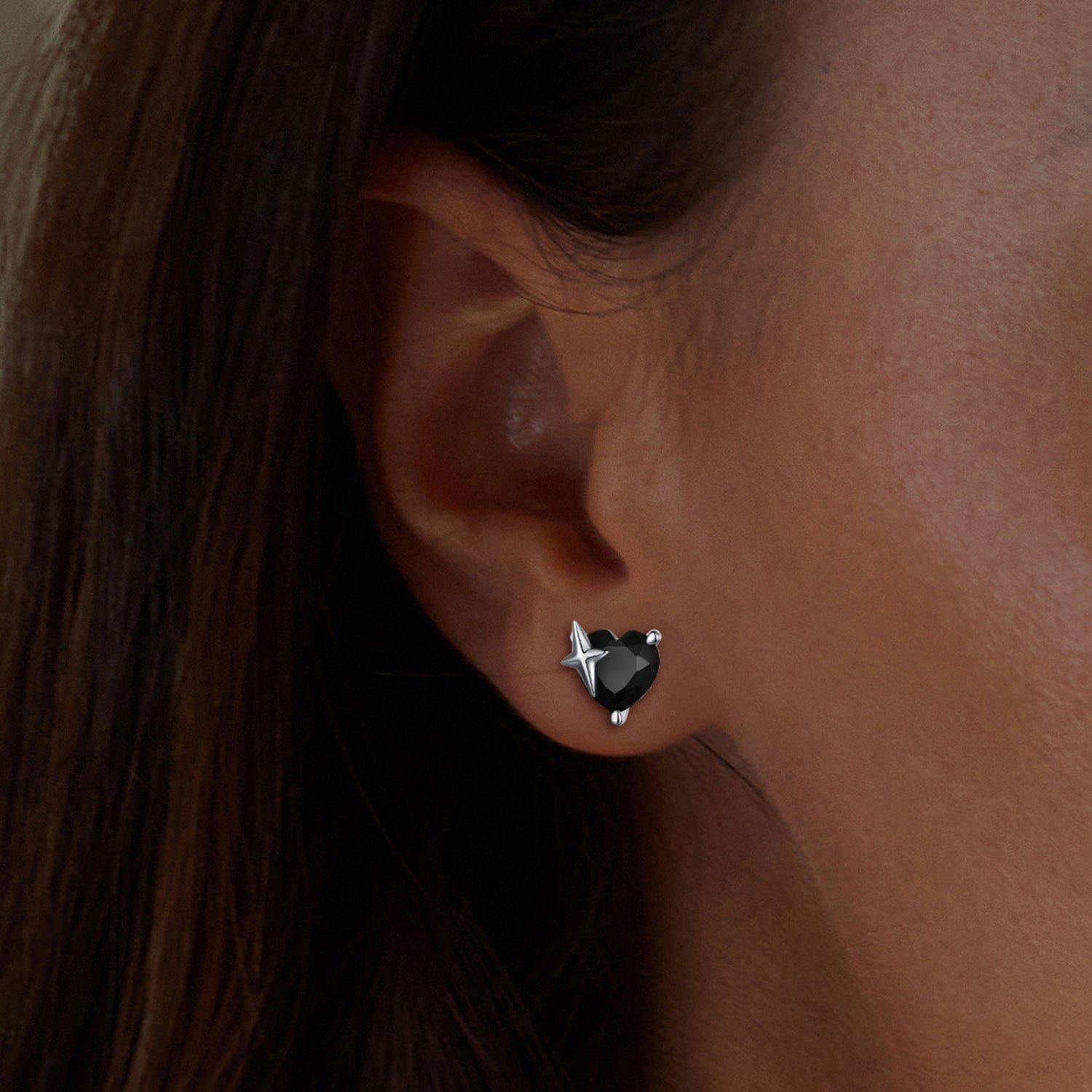 jewelaus Earrings Heart Star Earrings