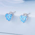 jewelaus Earrings March Birthstone Stud Earrings