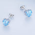 jewelaus Earrings March Birthstone Stud Earrings